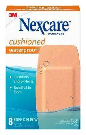 Nexcare Cushioned Bandages Knee and Elbow 8 Pack